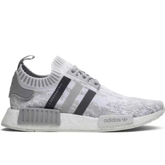 Adidas 6 Women's NMD_R1 Primeknit 'Grey Glitch Camo shoes EU37.5 UK4.5 - Picture 1 of 8